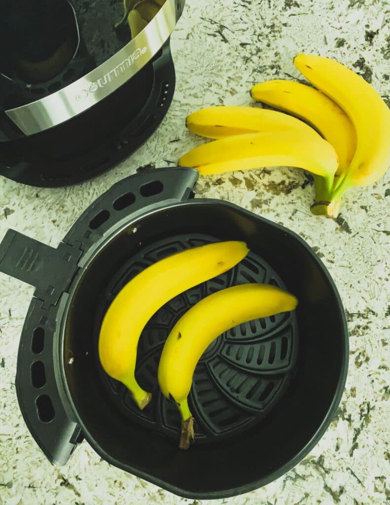 Unripened bananas in air fryer